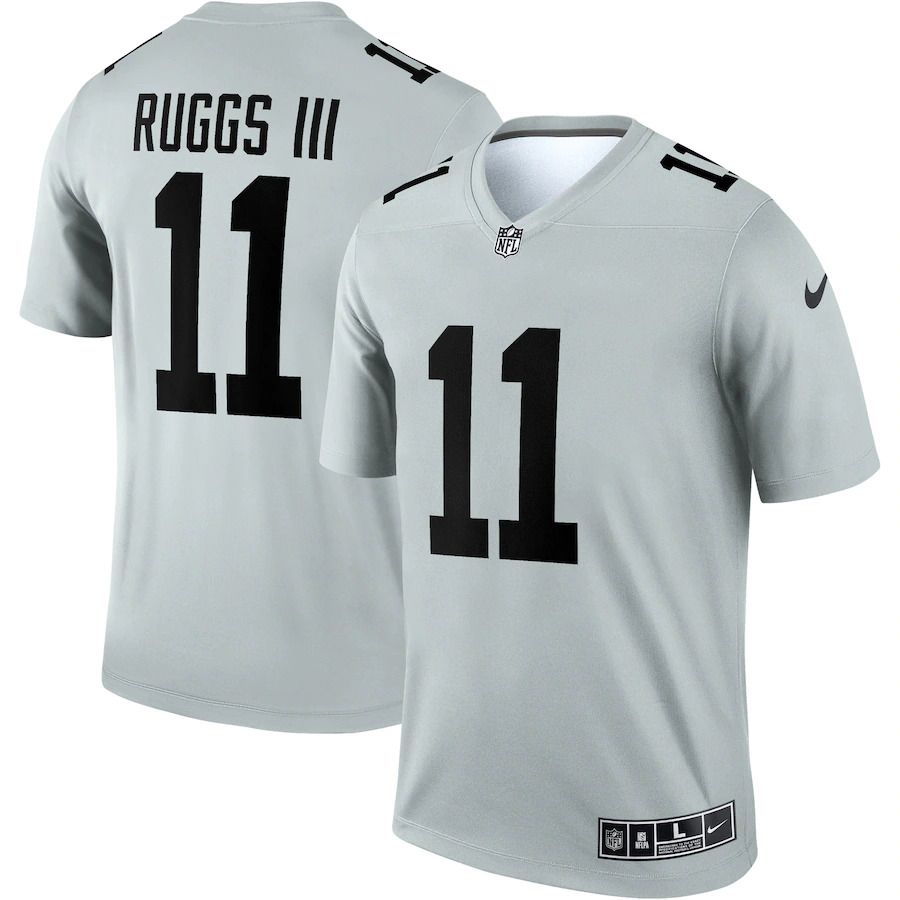 Men Oakland Raiders #11 Henry Ruggs III Nike Grey Silver Inverted Legend NFL Jersey
